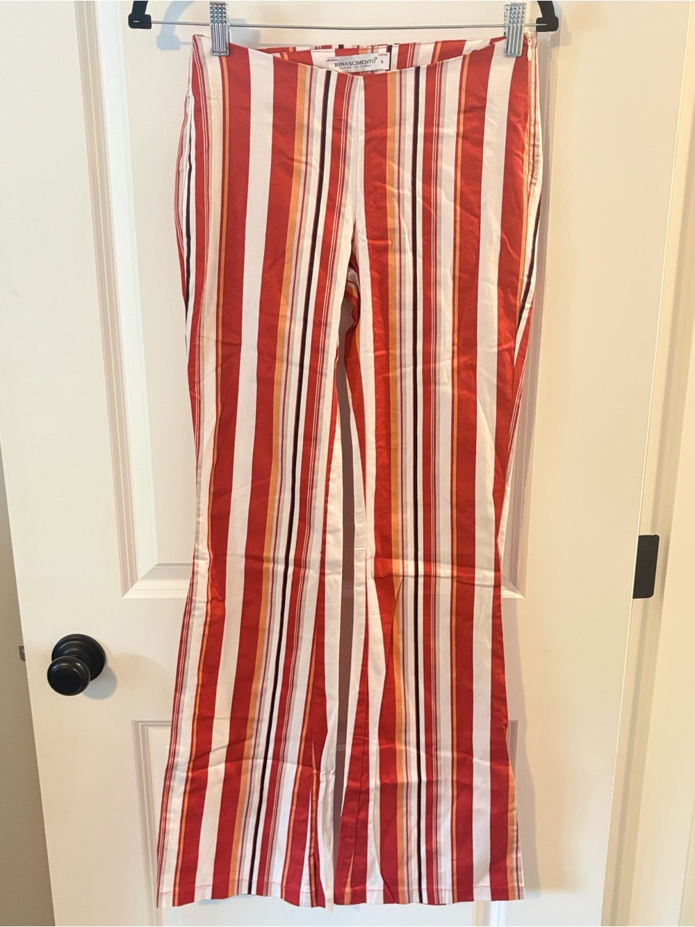 Rinascimento Striped straight leg with slight boot cut Italian made
